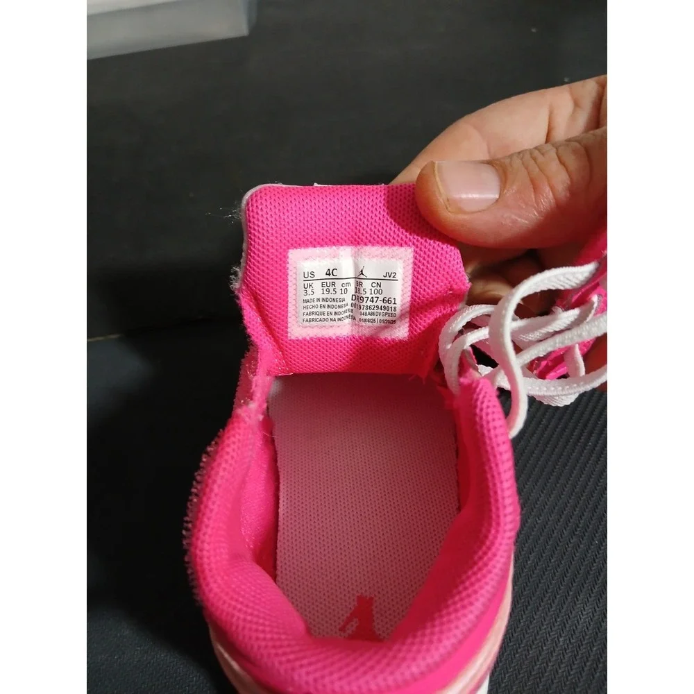 NIKE Air Jordan 1 Low Alt Toddler Pink Foam/Hyper Pink Shoes DR9747661 Size 4c